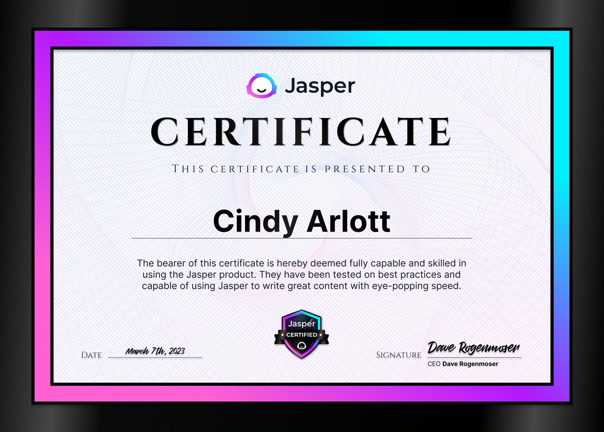 Jasper Certified